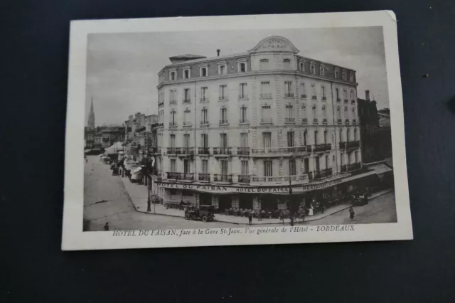 CPA Hôtel du Faisan facing St-Jean station - general view of the hotel - BORDEAUX 
