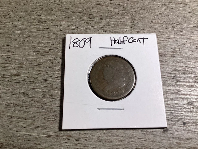 1809 Classic Head Half Cent-Over 200 Years Old Coin-100123-0079