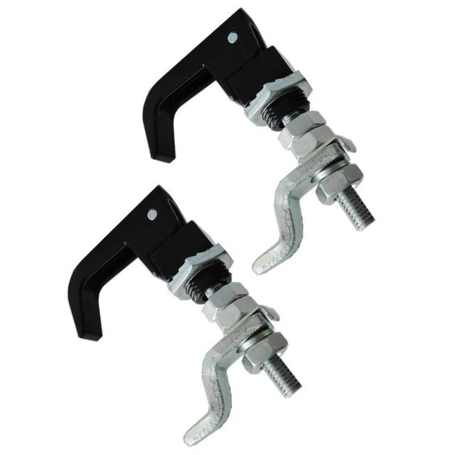 Black Powder Coated Lift and Turn Compression Latch Adjustable Grip