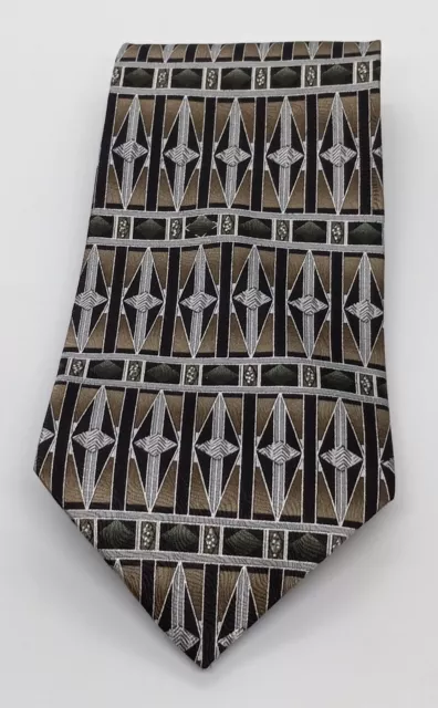 Pierre Cardin Silk Men's Tie. Multicolor Geometric Pattern Necktie. USA