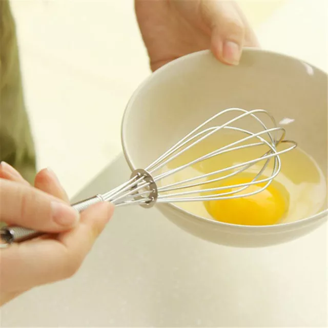 Mini 6Inchs Hand Stainless Steel Rotate Egg Beater Whisk Mixer Foamer Stir-ca