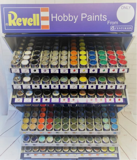Fundemonium - Revell paint is finally here! We thought it would never come.  Kyle is busy building and filling the rack. We have enamel paint, acrylic  paint, spray paint, as well as