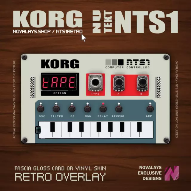 Exclusive retro fascia overlay / skin for the Korg Nu:Tekt NTS1 (by Novalays)