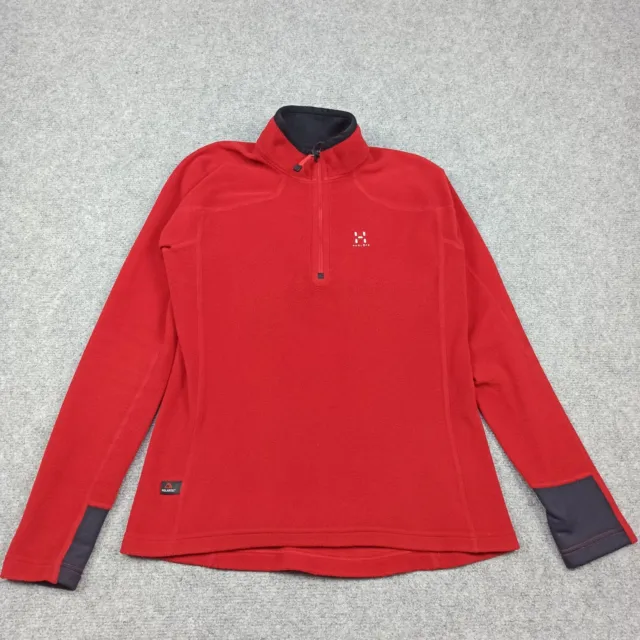 Haglöfs Donna Polartec Pile Maglione Taglia M Eu 38 UK 12 Strato Intermedio Red