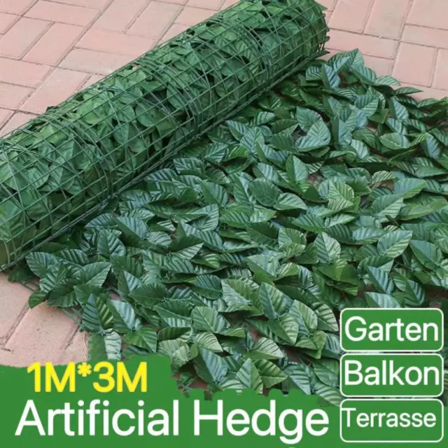 3M Sichtschutzhecke Windschutz Efeu Sichtschutz Balkonverkleidung Blätterzaun DE