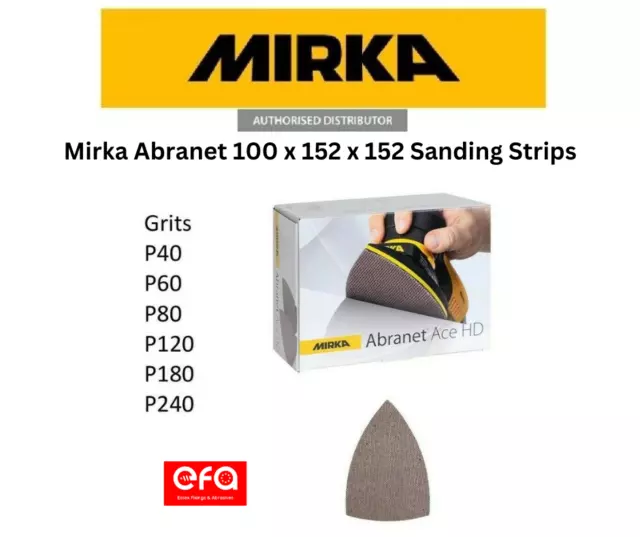 Mirka Abranet 100 x 152 x 152 Sanding Strips / Discs For Deos Delta Sander