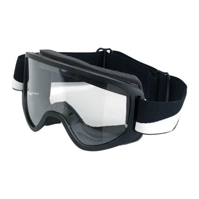 Biltwell Moto Goggle 2.0, Motorradbrille, Bolt, für Jethelme / Antibeschlag!