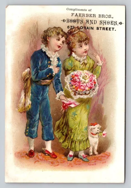 Farber Bros Boots Shoes Young Couple Small Dog Cleveland Ohio P299