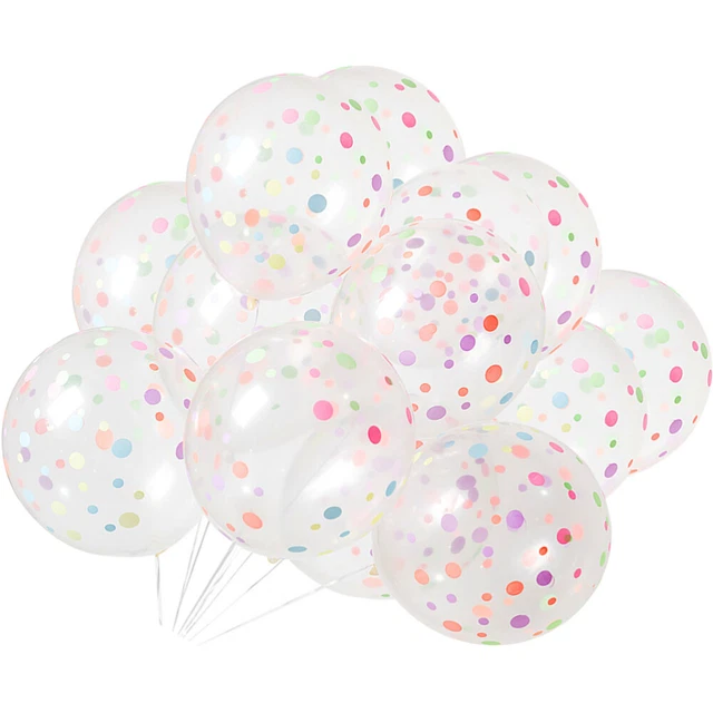 50 un. globos globos claros con puntos coloridos globos de cumpleaños