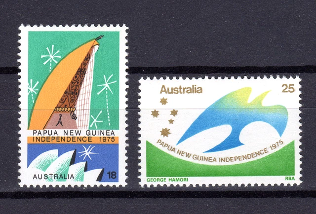 Australia 1975 Papua New Guinea Independence Set  Mnh