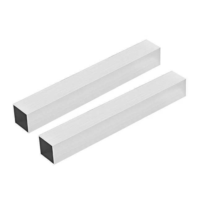 6063 Alluminio Rettilinea Tubo Quadrato 38mmx38mmx1mm 300mm Lunghezza 2pz