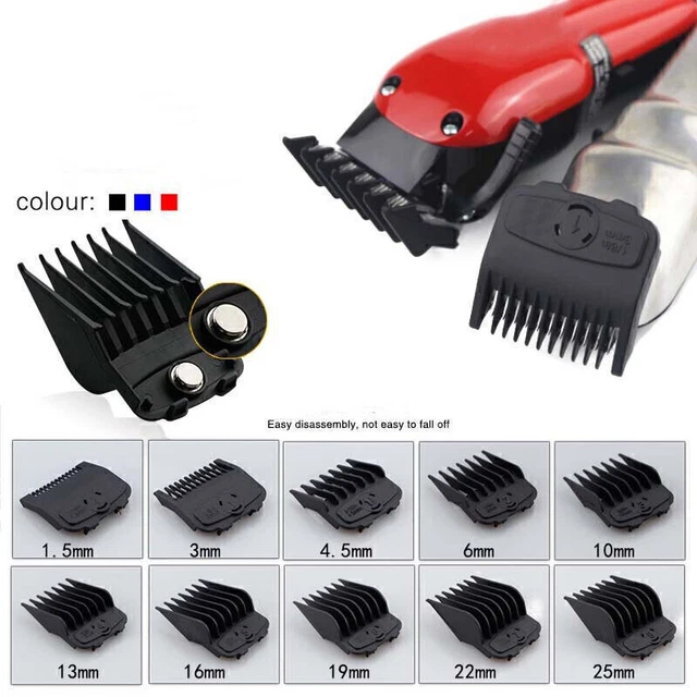 10PCS MAGNETIC HAIR Clipper Cutting Guides Guards Limit Combs Set For ...