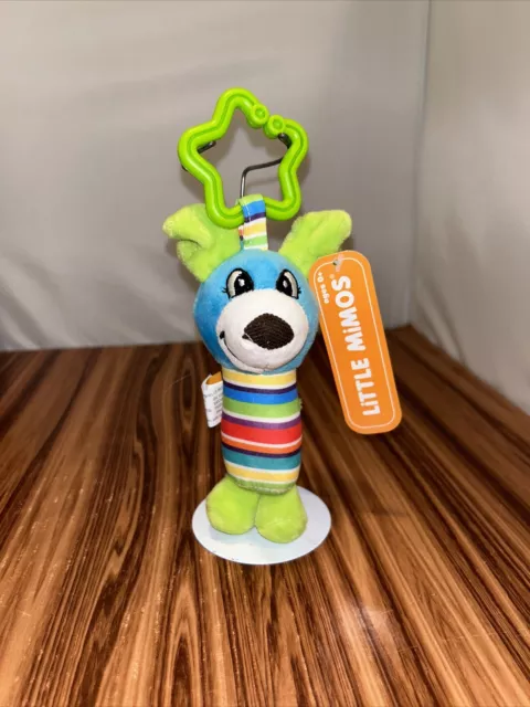 LiTTLE MiMOS Puppy Dog Baby Hanging Plush Rattle Toy Brand New