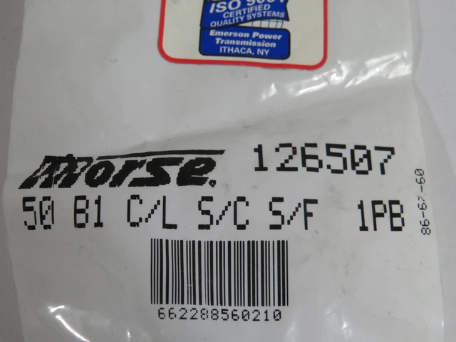 Morse 126507 Connecting Link 50 Chain Size B1 C/L S/C S/F NWB