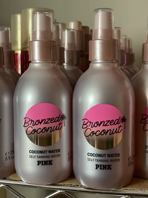 2x Victoria's Secret Pink Bronzed Coconut Self-Tanning Water 8 fl.oz New 2 Pack