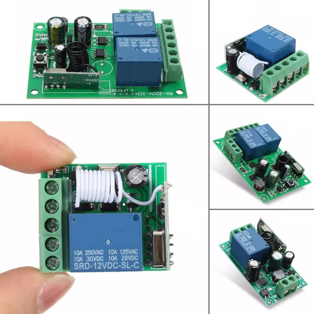 1-2 CH DC12V AC220V Wireless RF Remote Control Receiver Relay Switch 315/422MH