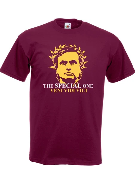 T-shirt José Mourinho giulio cesare special one 100% cotone bordeaux calcio mou