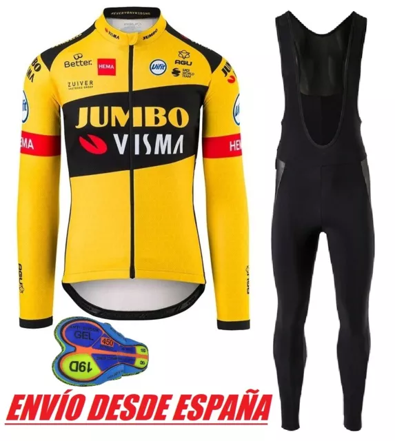 Equipacion Ciclismo Termica Ropa Conjunto Bicicleta Maillot Culotte Jumbo Visma