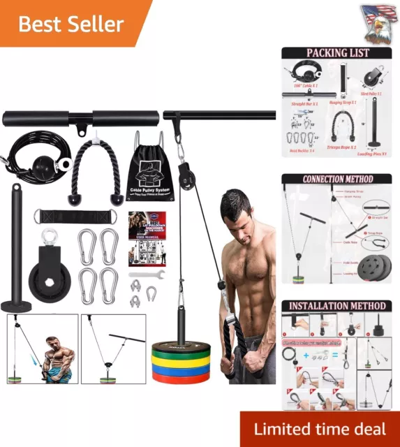 HIGH-STRENGTH CABLE PULLEY System for Triceps Pull Down - Premium Home ...