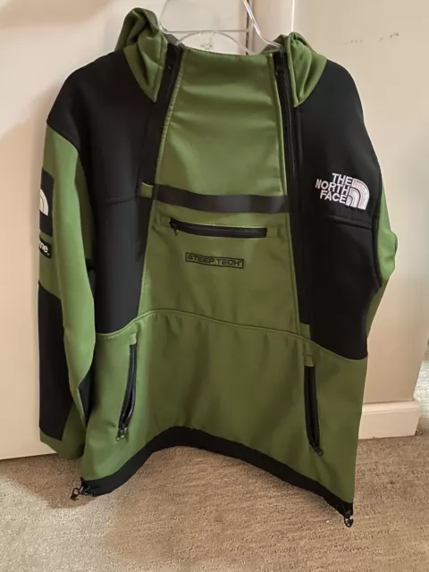 Supreme / The North Face TNF Steep Tech Fleece Pullover Green Size LARGE