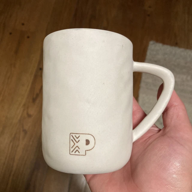Be Home for Peets Coffee Unglazed Gray White Mug Nice!! Rare