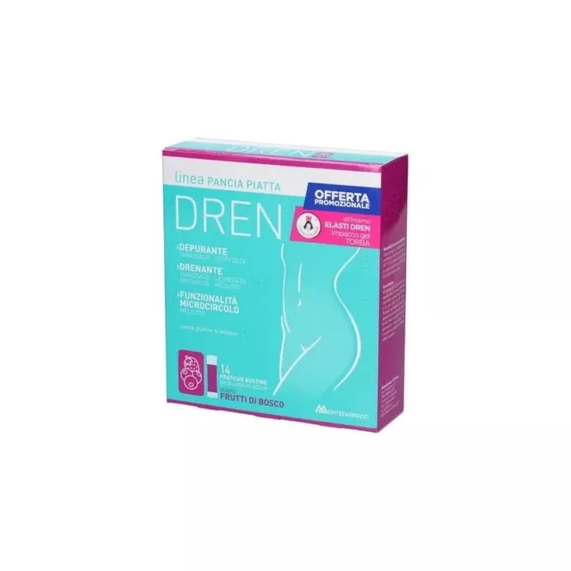 MONTEFARMACO Pancia Piatta Dren - Detox & Body Cleanse Supplement 14 sachets