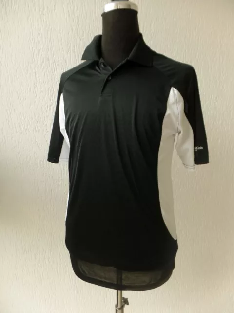 Calvin Klein Golf Herren Poloshirt Shirt Sport Polo Tshirt schwarz weiss Gr. M