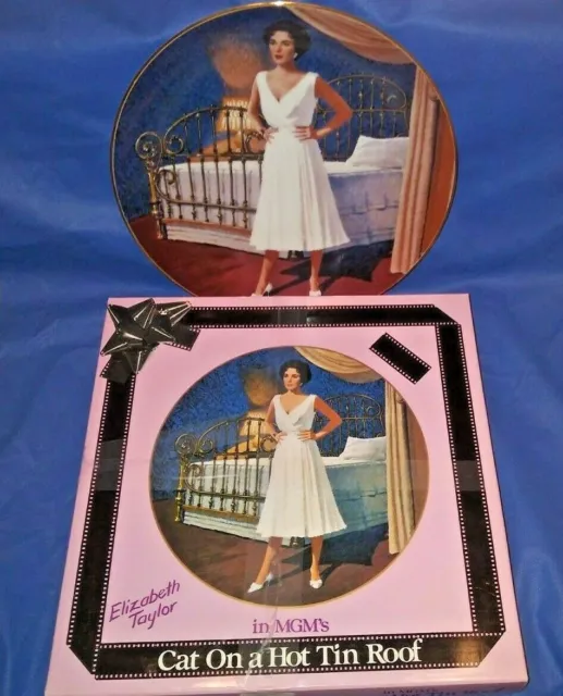 ELIZABETH TAYLOR PLATE Cat on a Hot Tin Roof Limited Edition in Box with COAs.