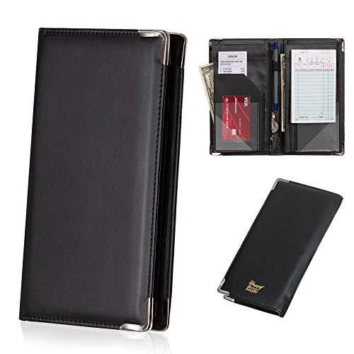 Waitress Waiter Book and Server Wallet with 11 Pockets and Pen Holder Keep Gu...