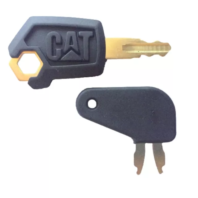 CAT Caterpillar Equipment Key Set  Ignition and Master Disconnect Keys with Logo