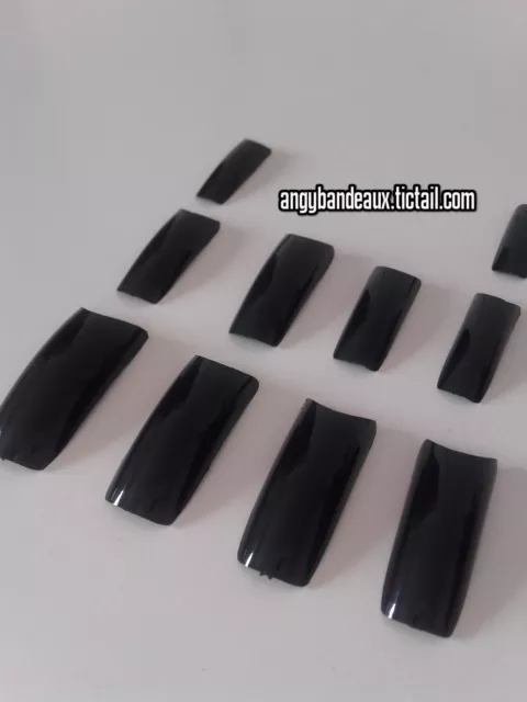 ❤ Manucure Lot Capsules Faux Ongle Noir Américain Nail Art Tips Louboutin ❤ Pro 3