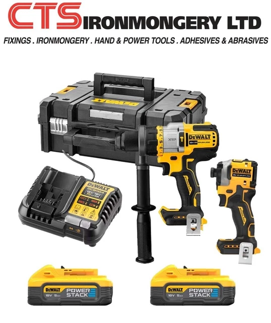 DEWALT DCK2052H2TGB 18V Powerstack Drill/Impact Driver Twin Kit 2 x