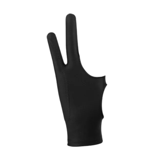 1pc Black 2 Fingers Anti-fouling Gloves Anti Touch Hand Drawing Writing Gl-wf