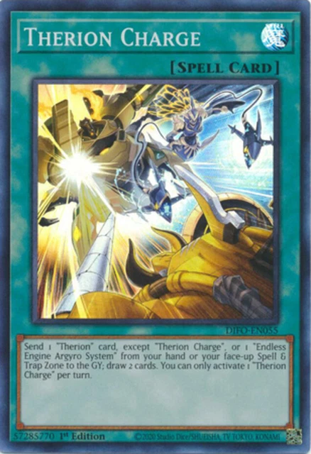 Yugioh! Therion Charge - DIFO-EN055 - Super Rare - 1st Edition Near Mint, Englis