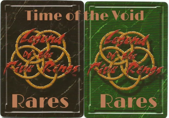 Rares + Fixed Time of the Void ToV L5R CCG Legend of the Five Rings Clan Wars
