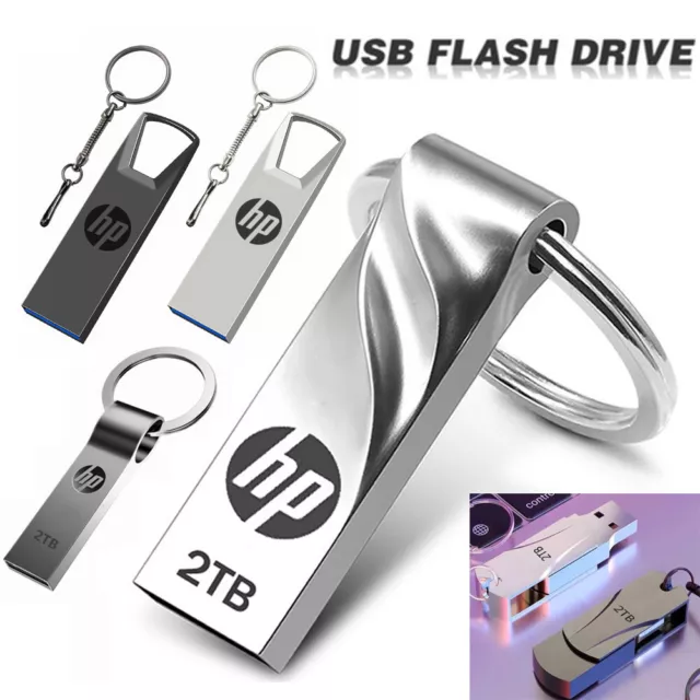 2TB USB Flash Drive Metal Memory Stick U Disk Data Storage High-Speed For PC