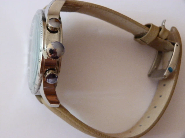 Bracelet Montre Vintage YONGER BRESSON – Cuir Lézard 12 Mm Marron/Rouge | Remplissage Bracelet