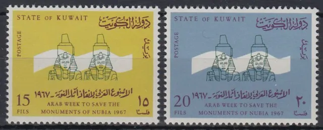 Kuwait 1967 ** Mi.358/59 bauwerke Buildings Denkmäler Monuments Nubia