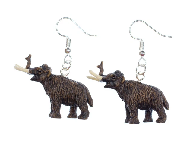Mammut Ohrringe Mammuts Urzeit Miniblings Hänger Steinzeit Elefanten Gummi