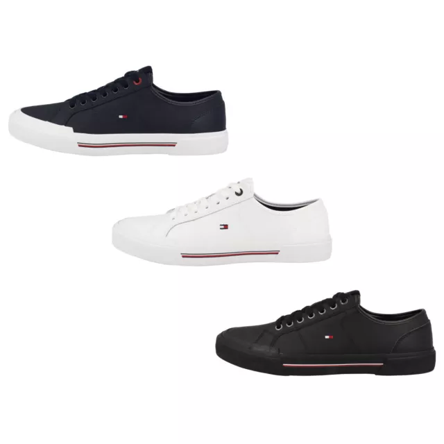 Tommy Hilfiger Core Corporate Vulc Leather Herren Turnschuhe Sportschuhe