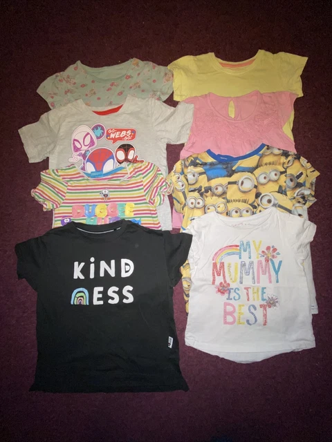 Pacchetto vestiti per bambina T-shirt top estate età 3-4 anni