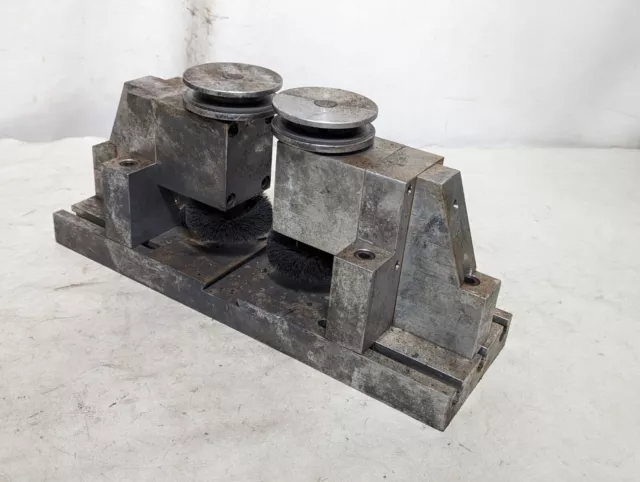 Custom-made pass-through deburrer/polisher, adjustable, as pictured