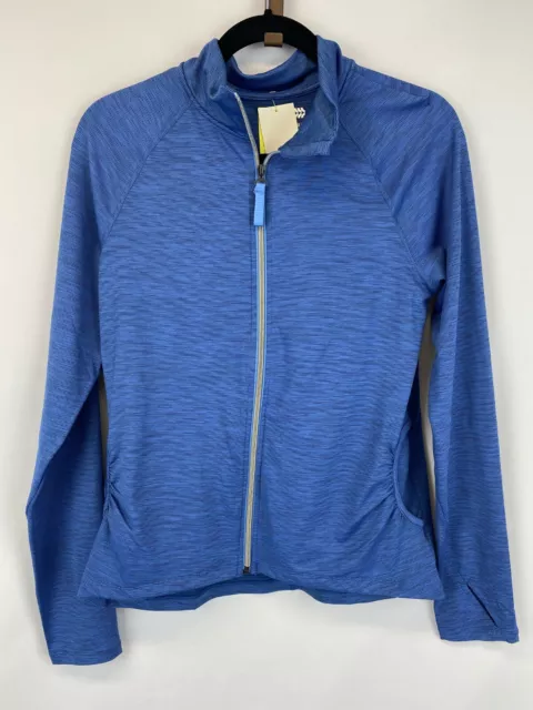 Womens Jacket Size S All In Motion Blue Full Zip Front