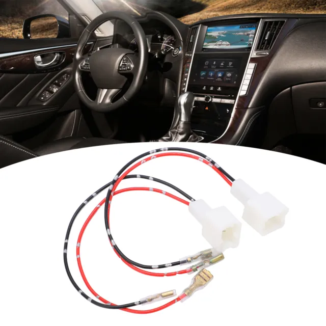 2pcs 10W Car Audio Speaker Wiring Harness ABS 12V Connector Cable For
