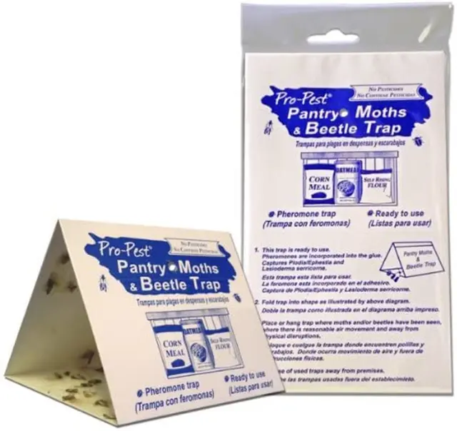 Pro-Pest Pantry Moth Traps Premium Pre-Baited Safe Pheromones Glue 6 Pack