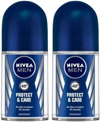 NIVEA Protect and Care Deodorant Roll-on - für Männer (100 ml, 2er-Pack)