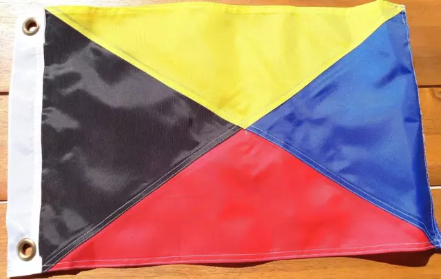 Nautical Flag Zulu 'Z' Navy/Marine Signal Code Zulu ' I Need A Tug'