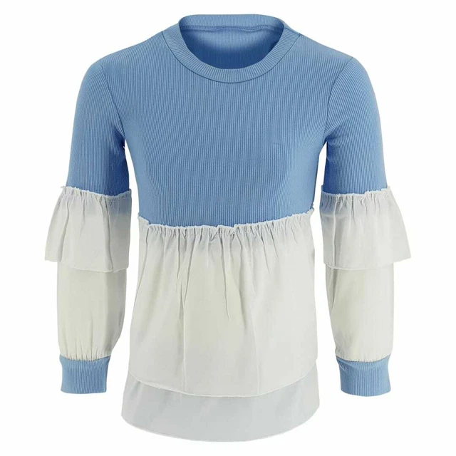 Set abbigliamento lounge per ragazze bambini set salotto doppio peplum 2-12 anni Regno Unito 2