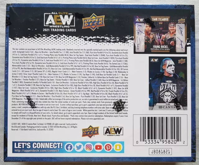 Upper Deck Aew All Elite Wrestling Box 2021 2