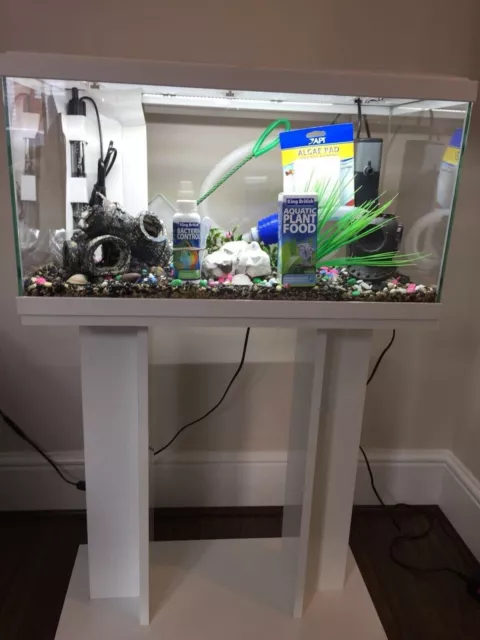 **BRAND NEW** Fish Tank Aquarium & Stand: Heater, Filter & More Included 3